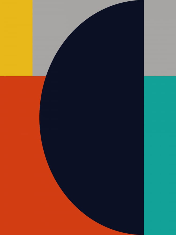 Geometric Color Blocks by Little Dean — canvas wall art