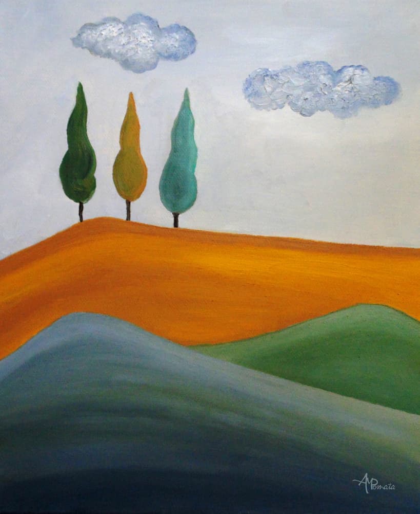 Colorful Rolling Hills by Angeles M. Pomata — canvas wall art