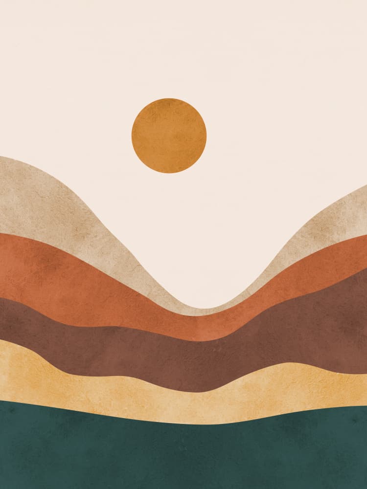 Abstract Desert Horizon by Vitor Costa — canvas wall art