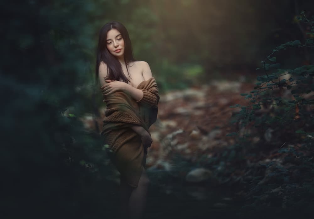 Ethereal Forest Woman by Evgeny Loza — canvas wall art