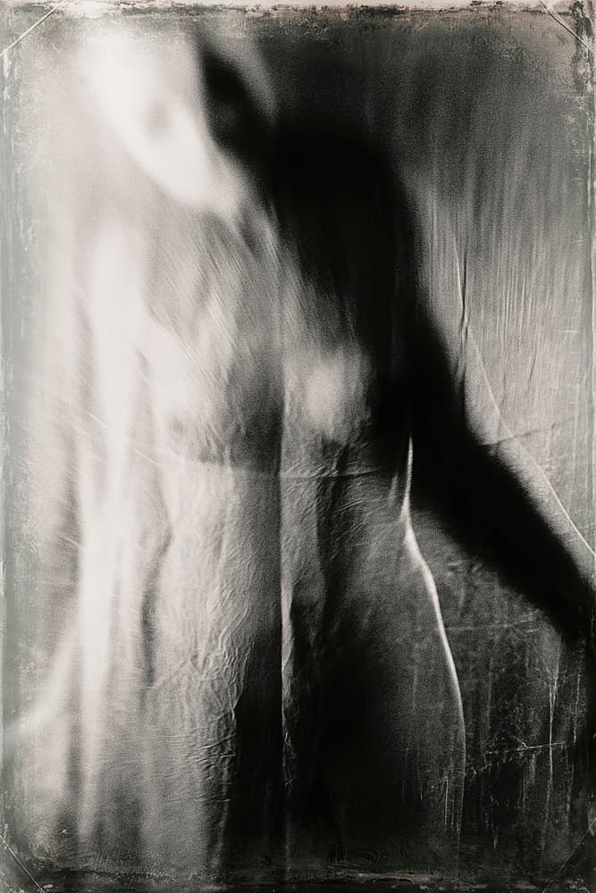 Mysterious Nude Figure by Bogdan Bouşcă — canvas wall art
