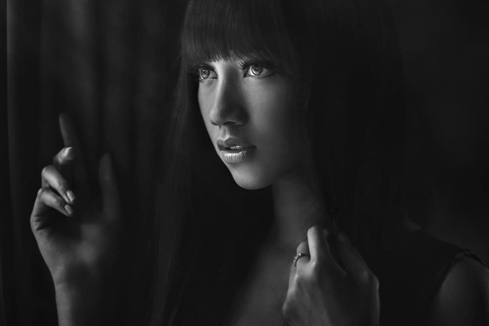 Mysterious Woman Gaze by Ivan Lee — canvas wall art