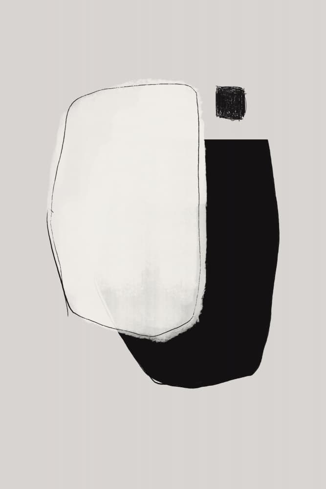 Monochrome Shapes And Negative Space by uplusmestudio — canvas wall art