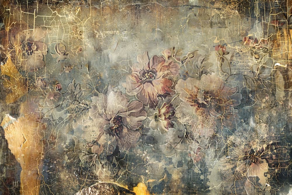 Faded Floral Elegance by Rafal Kulik — canvas wall art