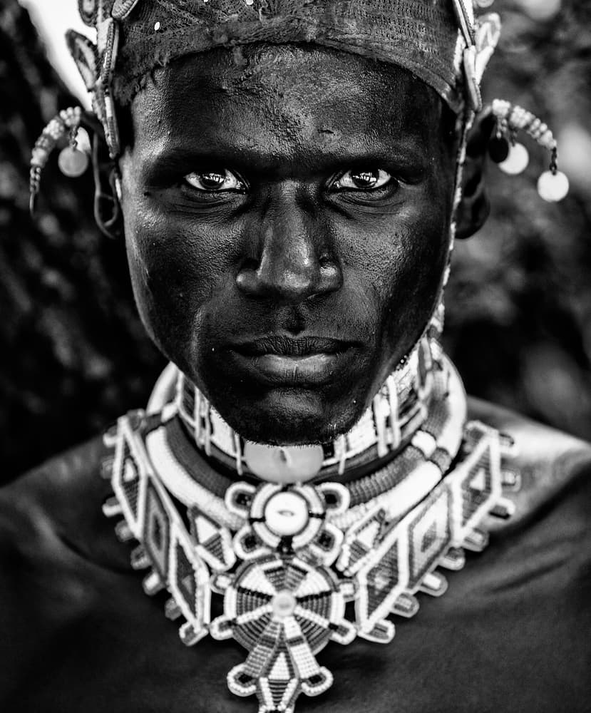 Intense Tribal Gaze by Vedran Vidak — canvas wall art