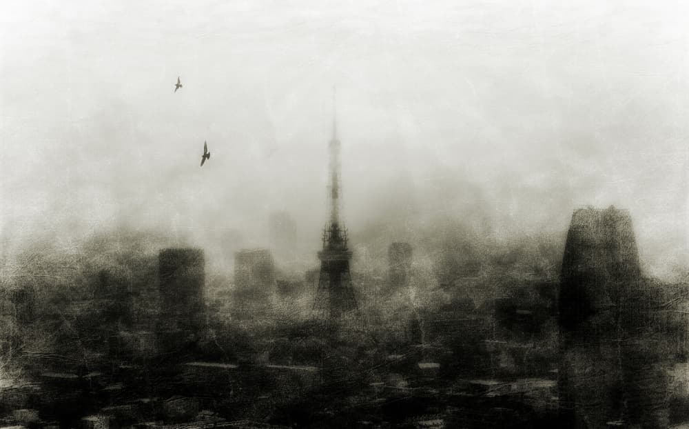 Hazy Cityscape Dream by Keisuke Ikeda @ blackcoffee — canvas wall art