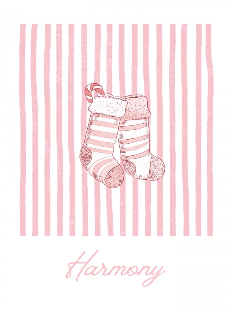 Sweet Pink Christmas by Jolly and Dash — canvas wall art