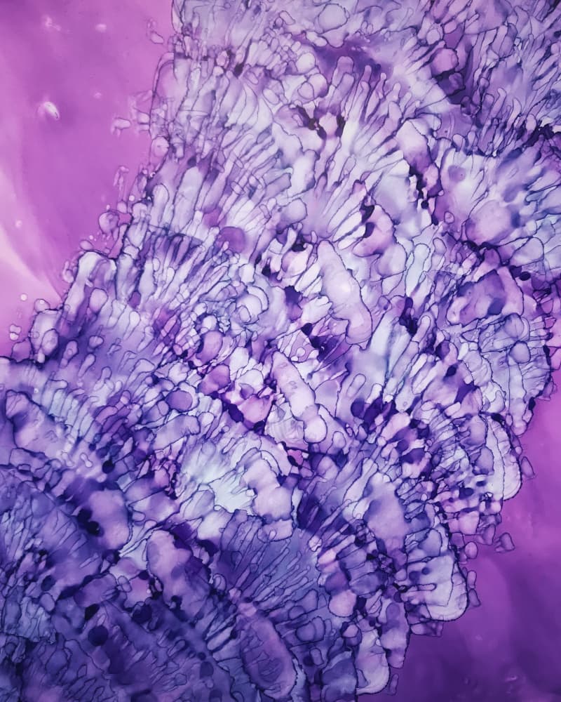 Vibrant Purple Fluidity by Tara Mann — canvas wall art