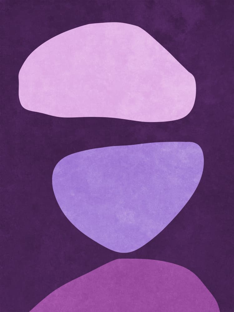 Abstract Forms Violet by Raissa Oltmanns — canvas wall art