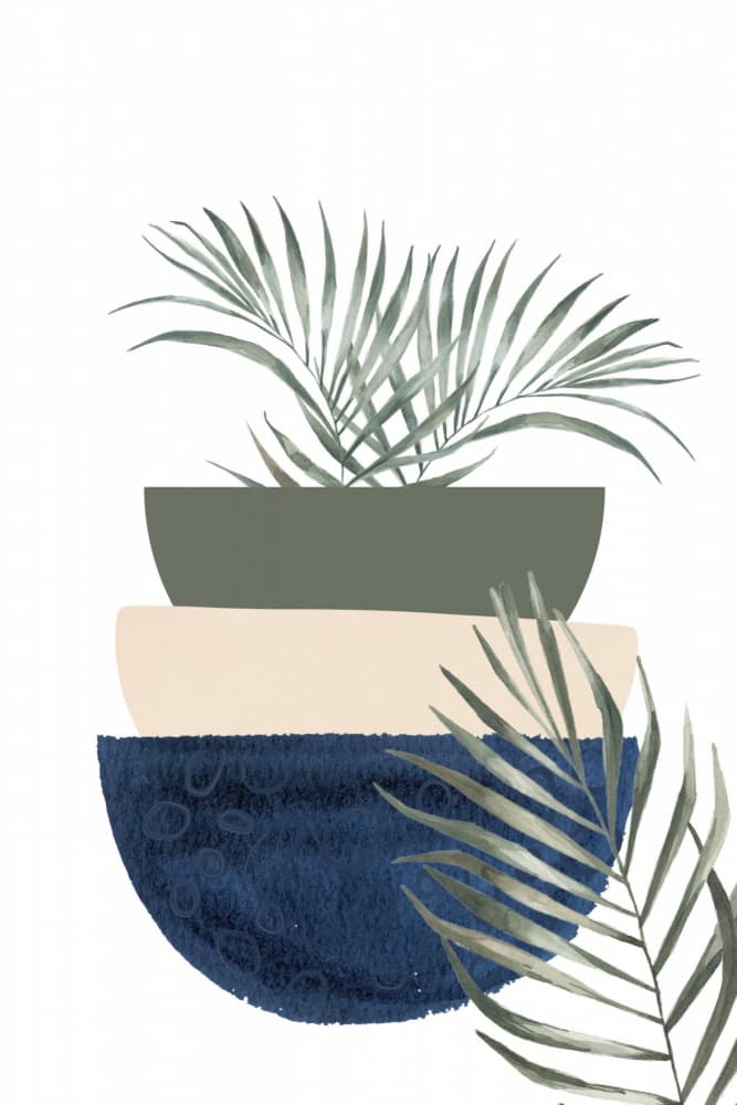 Stacked Botanical Forms by Sally Ann Moss — canvas wall art