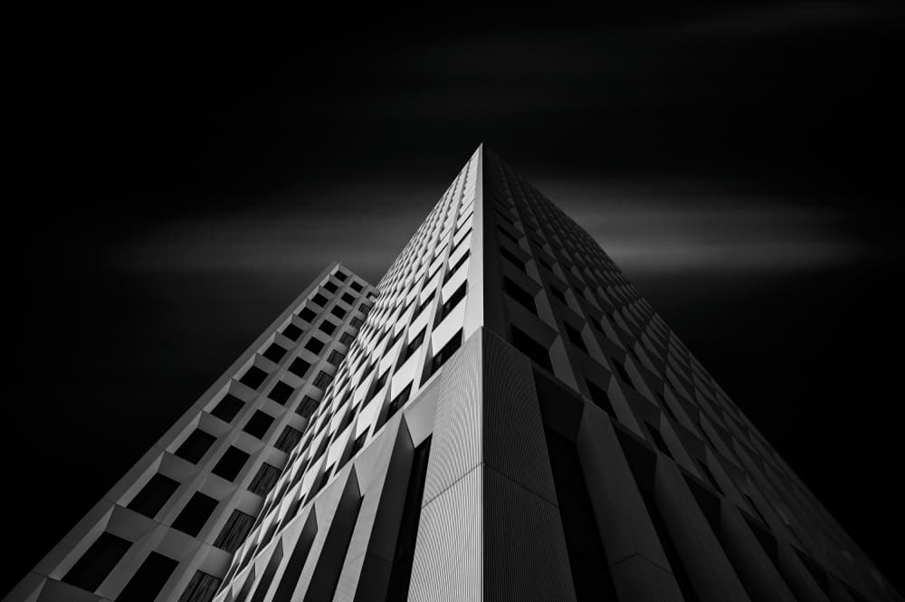 Upward Urban Geometry by Karol Važan — canvas wall art