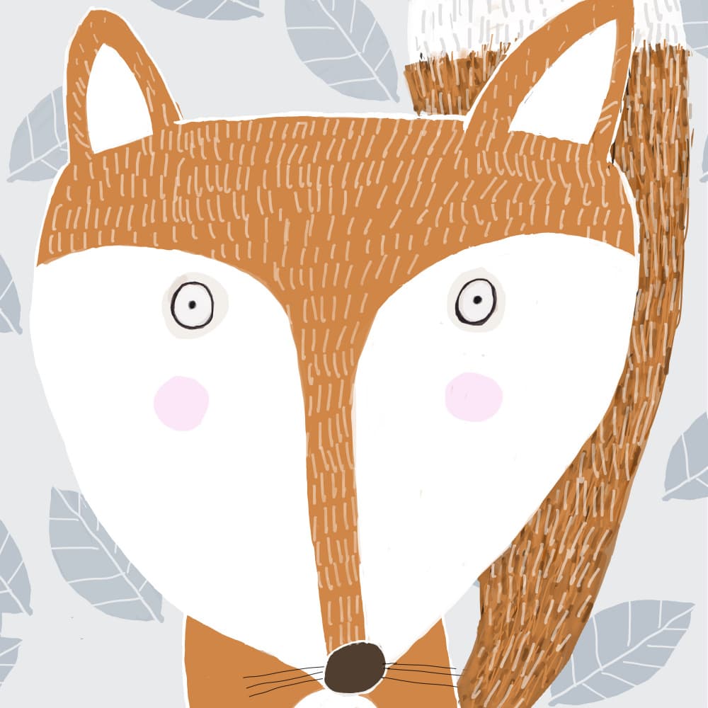 Cute Forest Fox by Carla Daly — canvas wall art