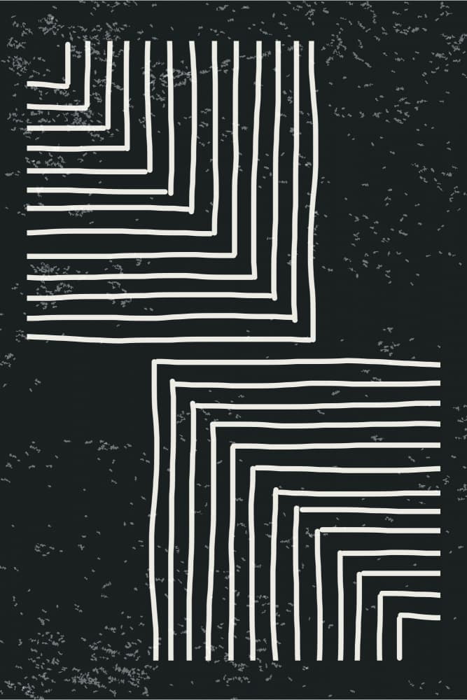 Monochrome Geometric Balance by jay stanley — canvas wall art