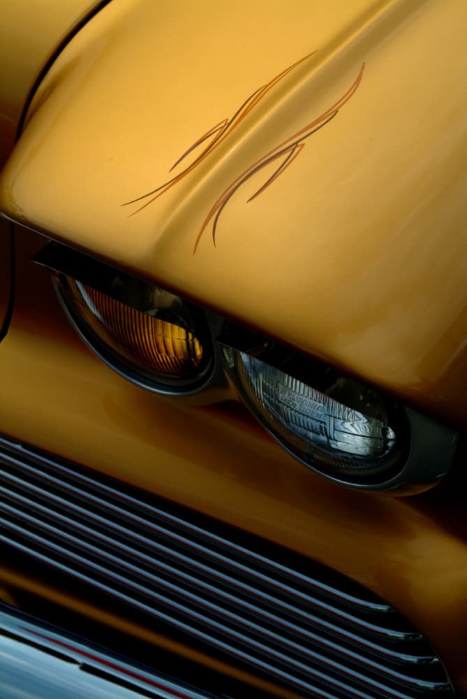 Golden Hot Rod Detail by Don Peach — canvas wall art
