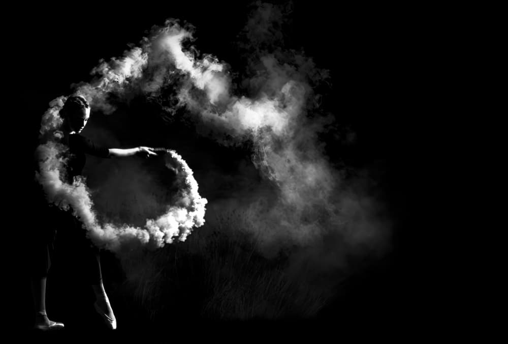 Ethereal Dance Smoke by Lee Kershaw — canvas wall art