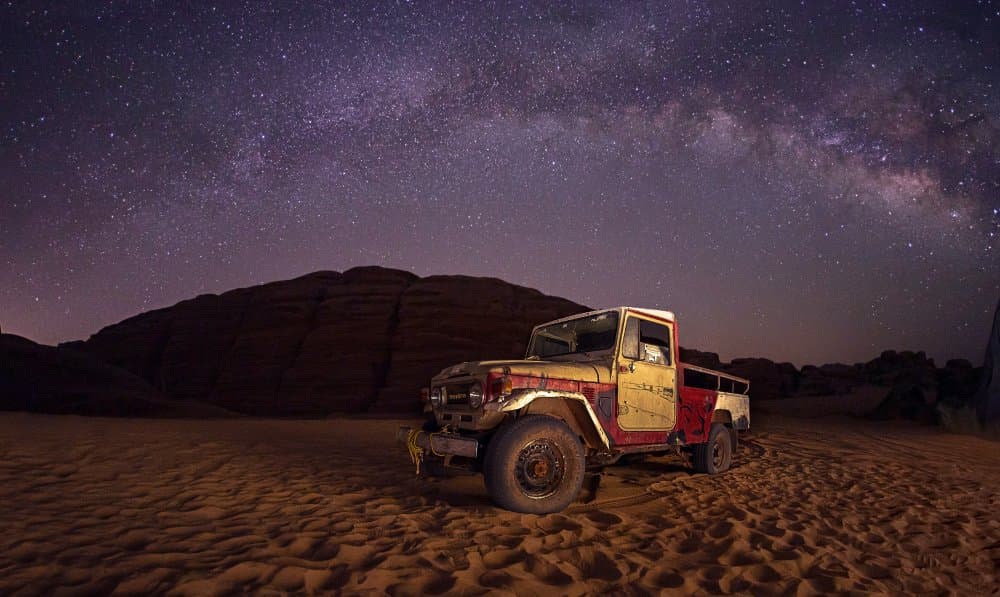 Milky Way Desert Truck by Saad Shawki Ibrahim — canvas wall art
