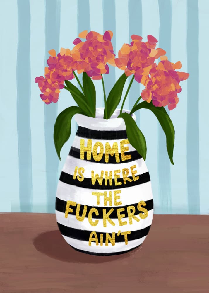 Humorous Home Vase by ByKammille — canvas wall art