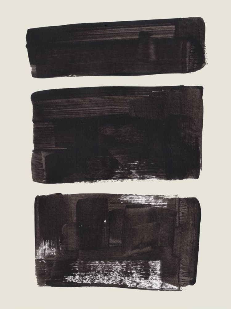 Textured Dark Abstract Shapes by Ejaaz Haniff — canvas wall art