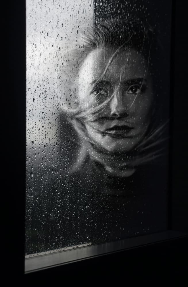 Mysterious Rainy Gaze by Sharon Levy — canvas wall art