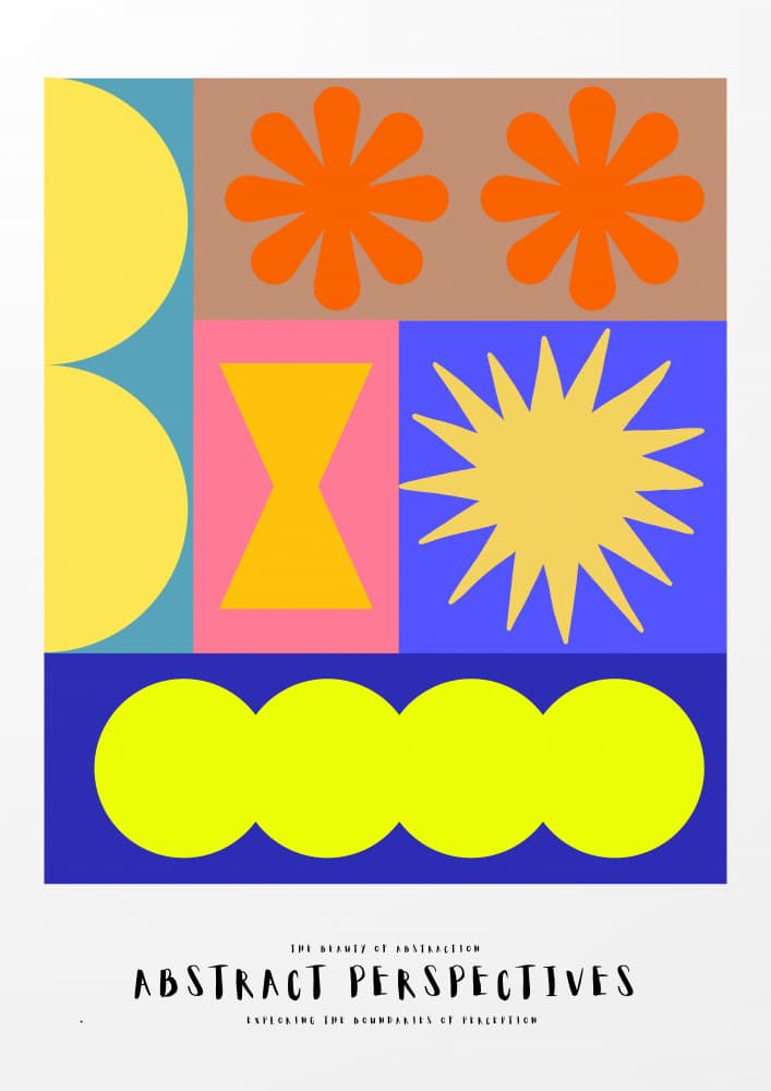 Abstract Geometric Sun by RS LAB STUDIO — canvas wall art