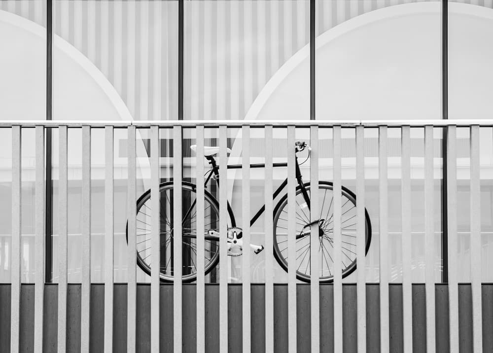 Urban Bike Geometry by Adolfo Urrutia — canvas wall art