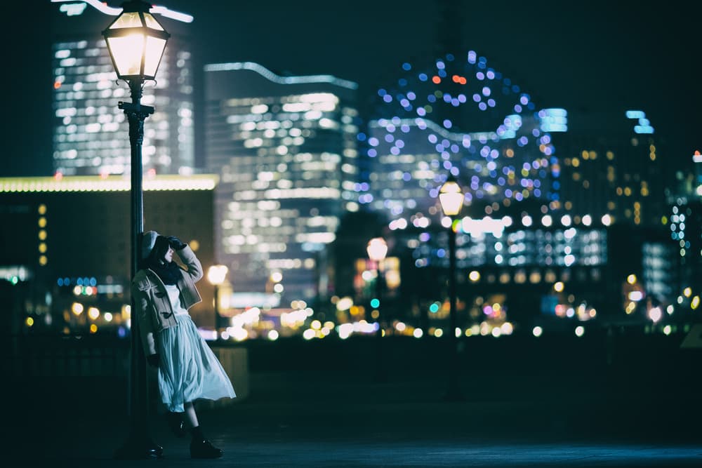 Dreamy City Streetlight by Daisuke Kiyota — canvas wall art