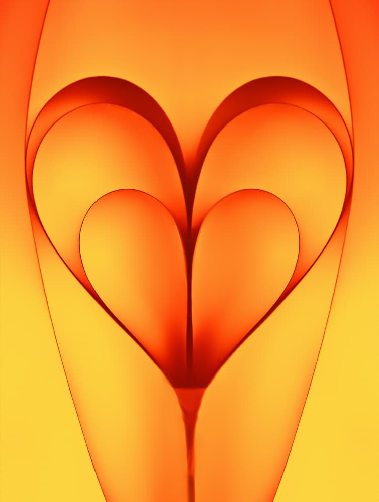 Radiant Paper Heart by Nilesh J. Bhange — canvas wall art