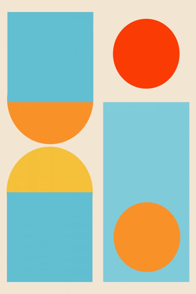 Vibrant Abstract Geometry by jay stanley — canvas wall art