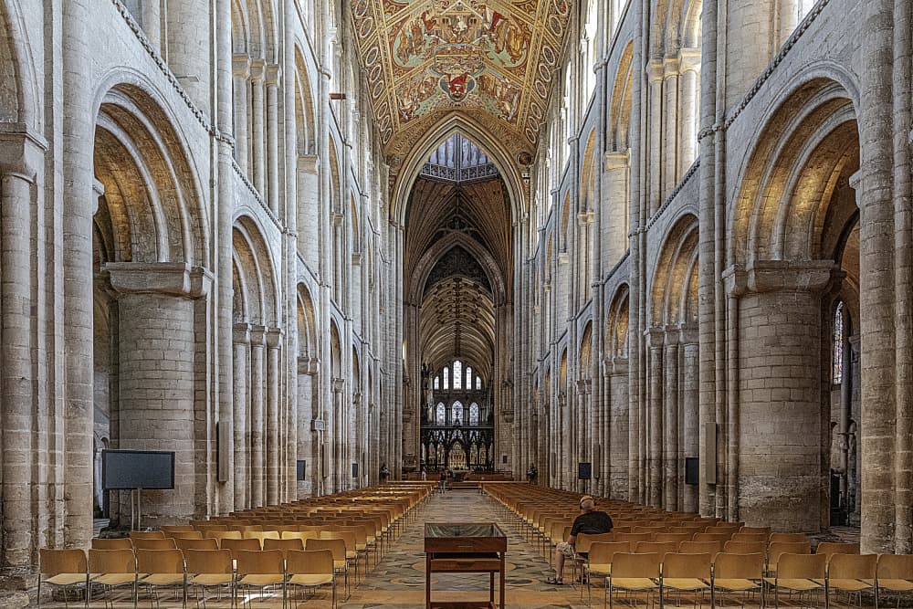 Majestic Cathedral Interior by Jois Domont ( J.L.G.) — canvas wall art
