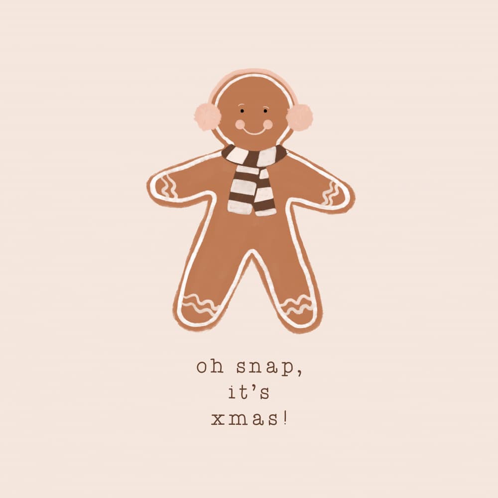 Festive Gingerbread Man by Orara Studio — canvas wall art