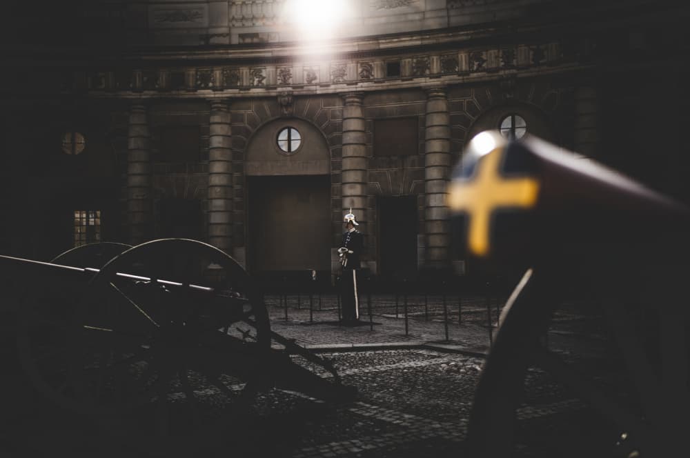 Swedish Guard at Night by Xavier A — canvas wall art