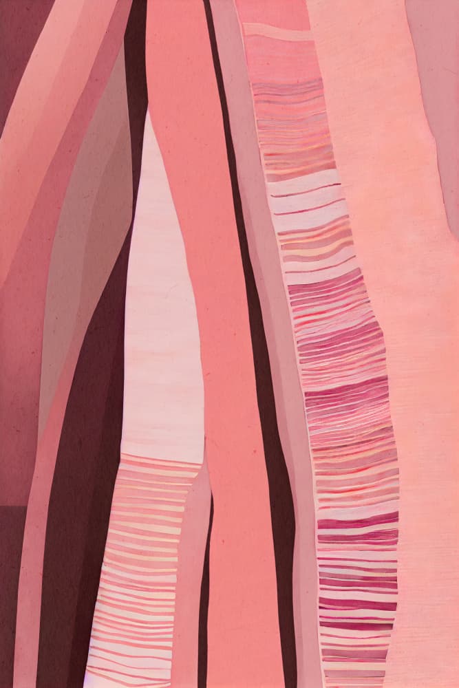 Rosy Strata Layers by Treechild — canvas wall art