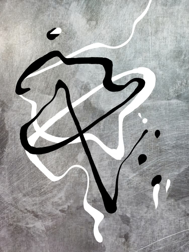 Dynamic Monochrome Swirls by Sannel Larson — canvas wall art