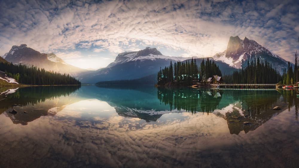 Turquoise Lake Mountain Reflection by Juan Pablo de Miguel — canvas wall art
