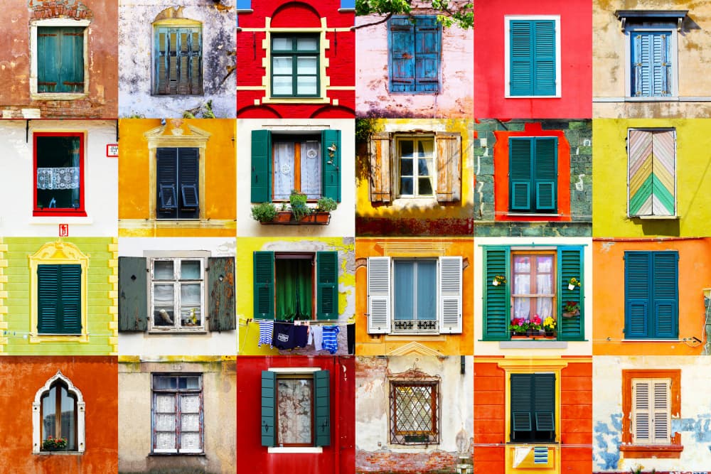 Colorful European Windows by Igor Shrayer — canvas wall art