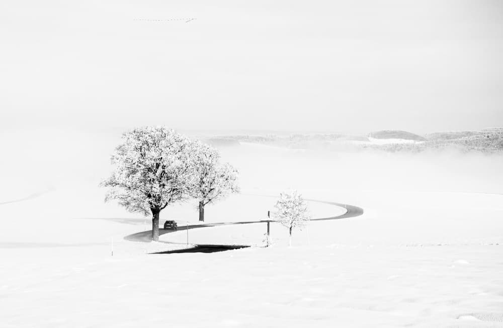 Serene Winter Landscape by Miro Susta — canvas wall art