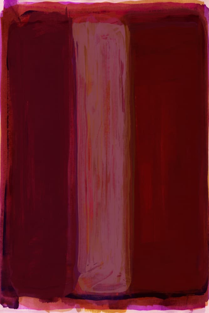 Deep Red Color Field by cartissi — canvas wall art