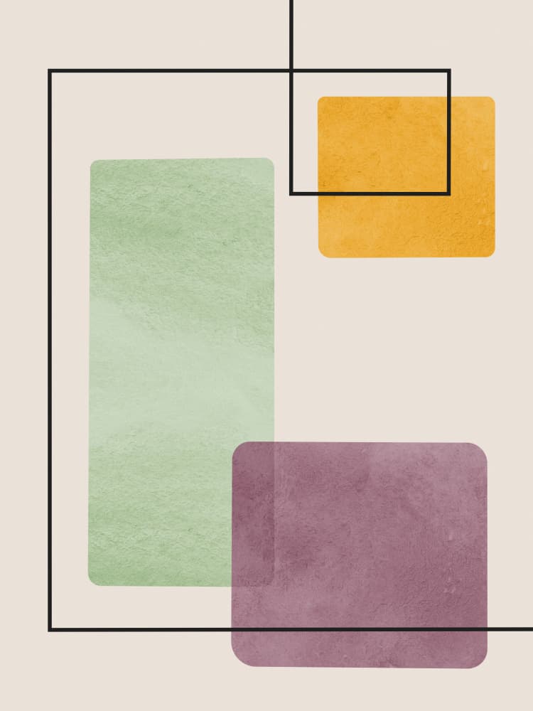 Modern Geometric Shapes by Vitor Costa — canvas wall art