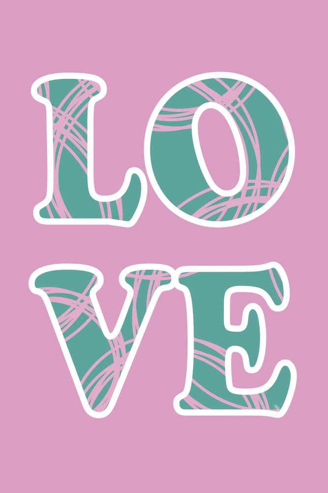 Sweet Love Typography by Martina — canvas wall art