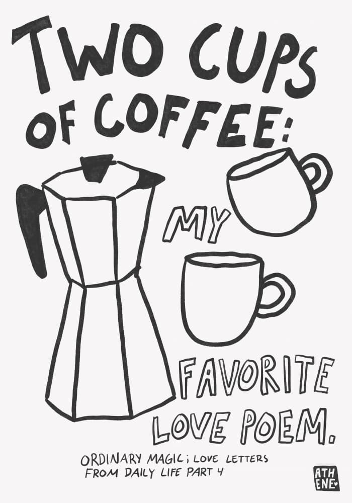 Two Cups of Coffee by Athene Fritsch — canvas wall art