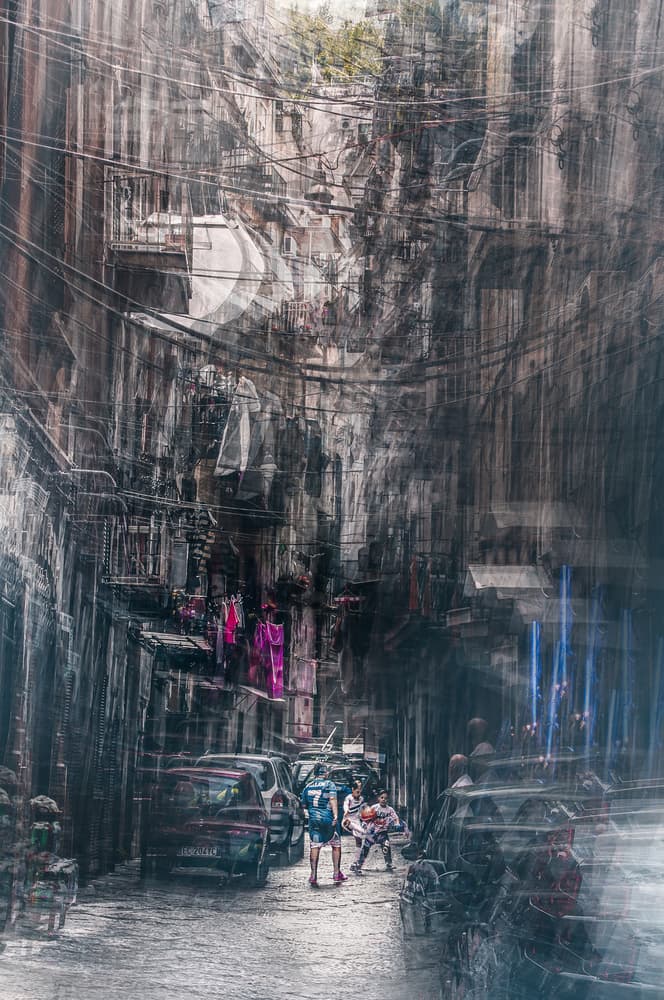 Urban Alley Basketball by Carmine Chiriacò — canvas wall art