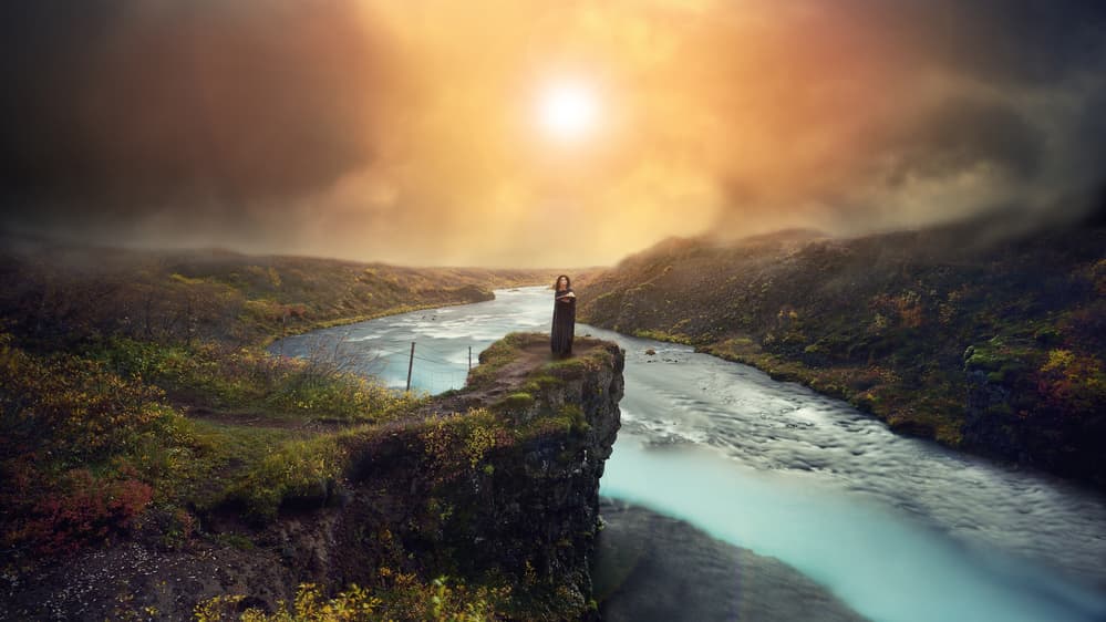 Golden River Outlook by Paulo Dias — canvas wall art
