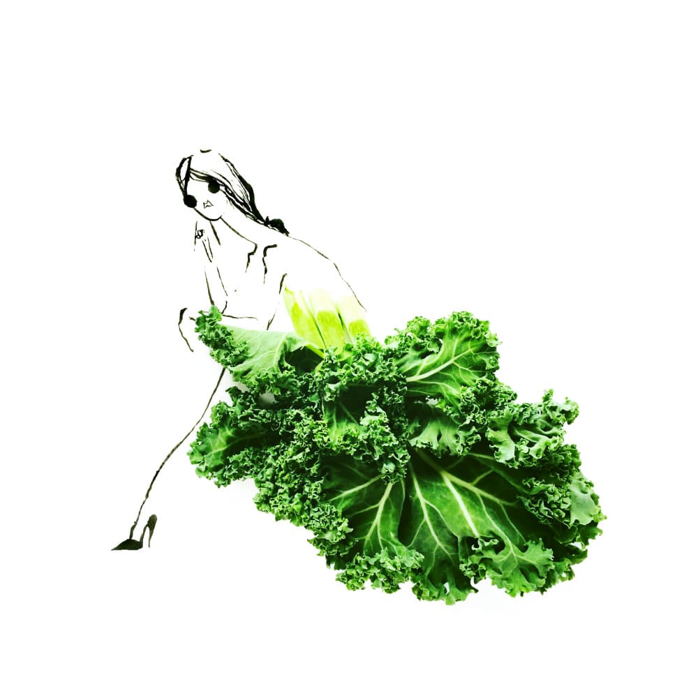 Kale Fashion Woman by Gretchen Roehrs — canvas wall art