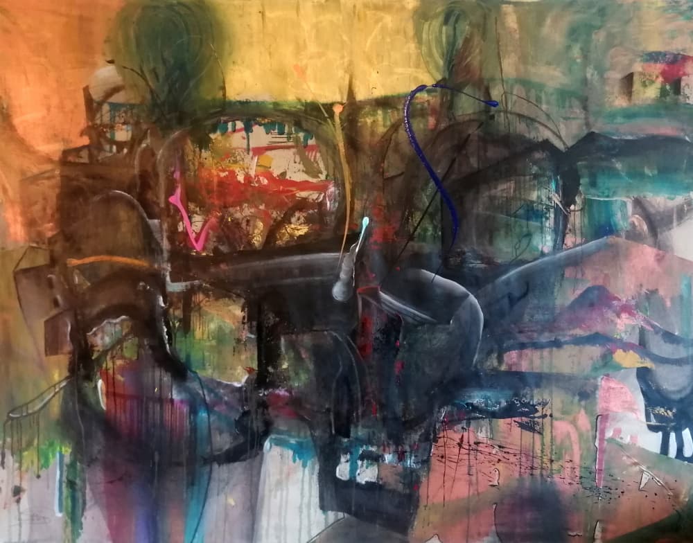 Vibrant Urban Abstract by Stefano Mazzolini — canvas wall art
