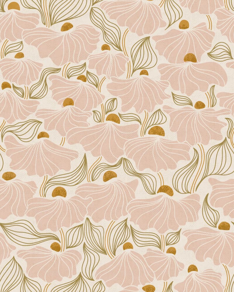 Soft Blush Blooms by Annick — canvas wall art