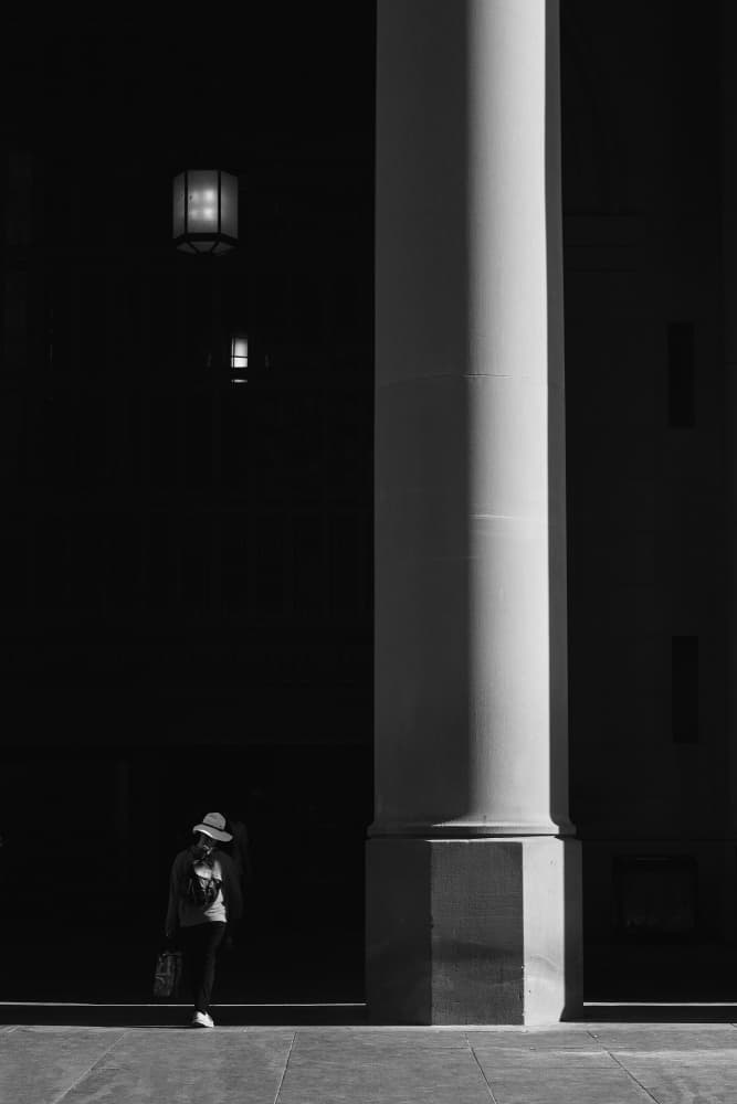 Solitary Woman Column by Katsuhiro Kojima — canvas wall art