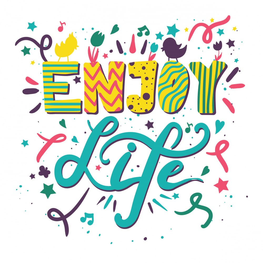Enjoy Life Whimsy by Marika Barsrsind — canvas wall art