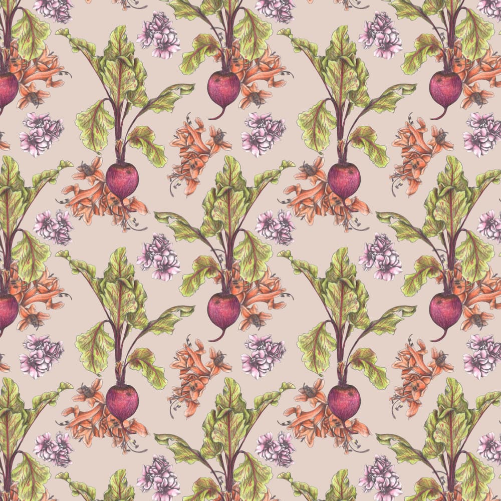 Garden Beets and Blooms by Cecilia Battaini — canvas wall art