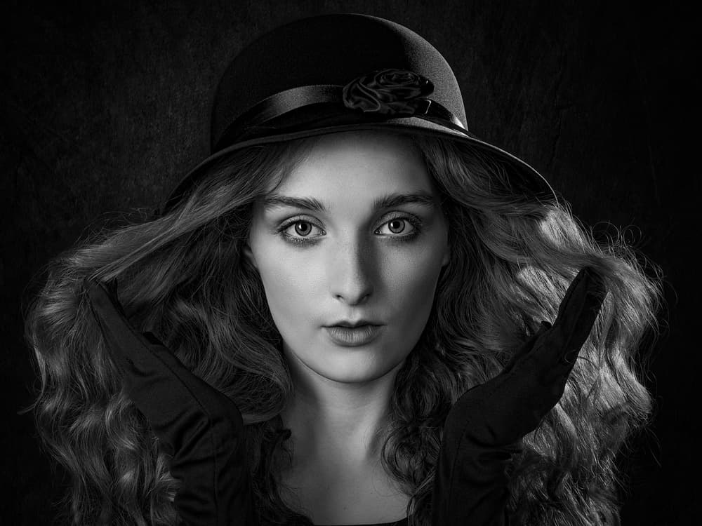 Mysterious Woman in Hat by Luc Stalmans — canvas wall art