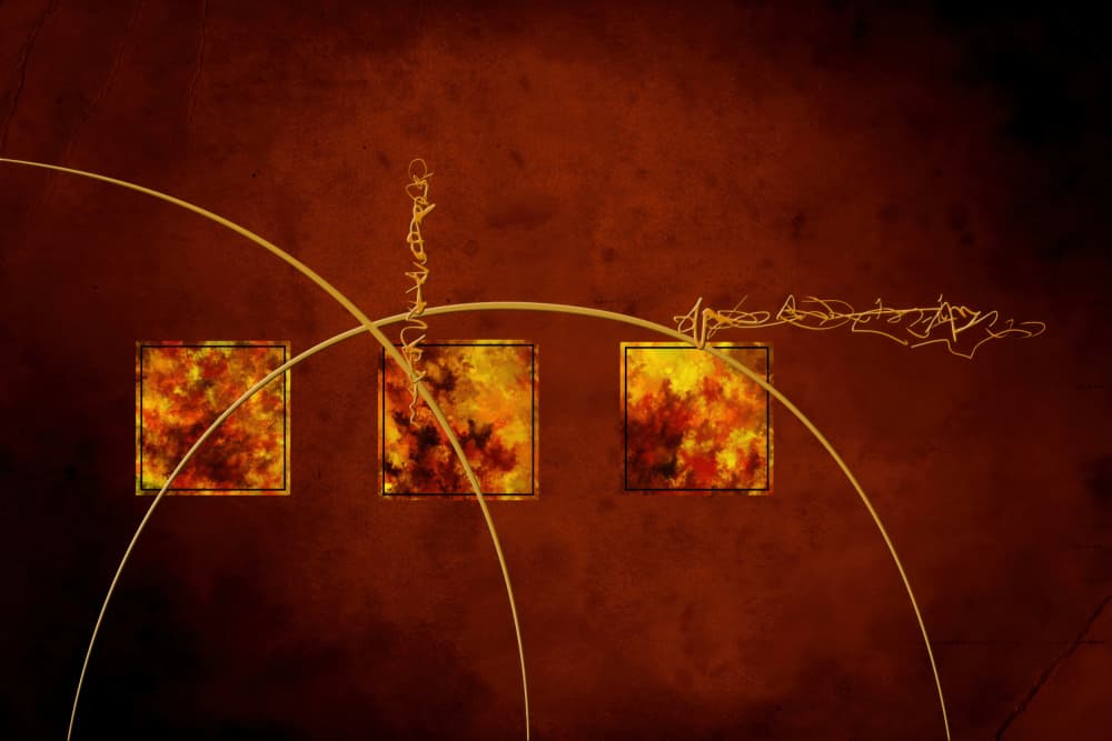 Warm Geometric Glow by Rafal Kulik — canvas wall art